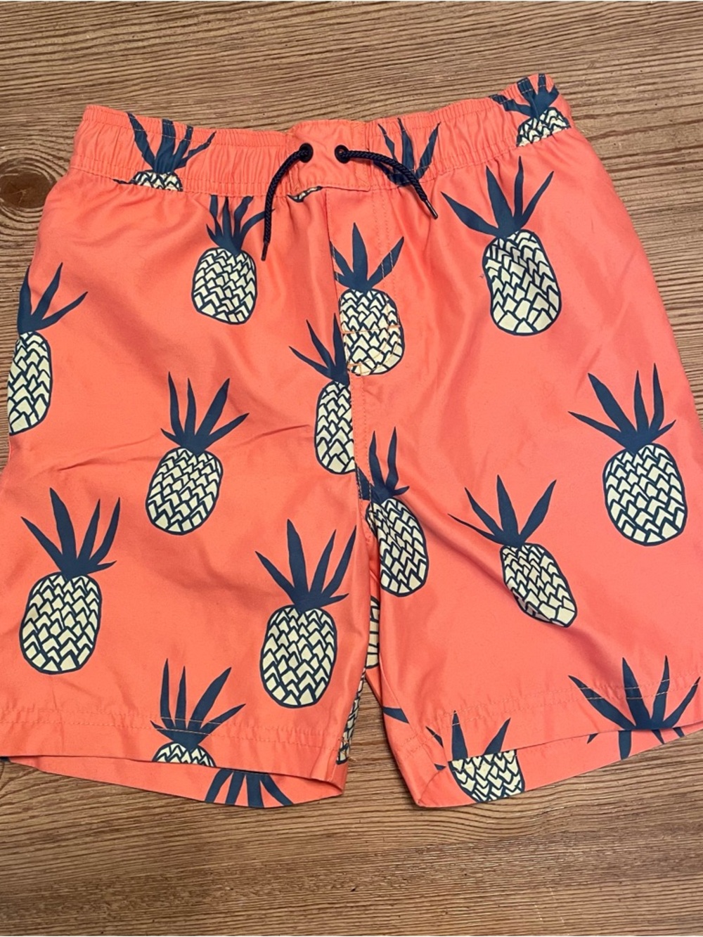 Tea Collection Pineapple Print Swim Trunks